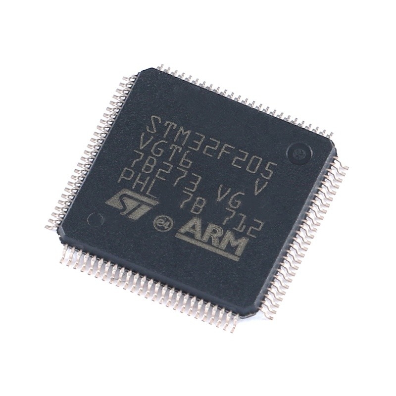 Na microplaqueta programável STM32F205VGT6 dos circuitos integrados conservados em estoque CI do FLASH 100LQFP de IC MCU 32BIT 1MB dos microcontroladores