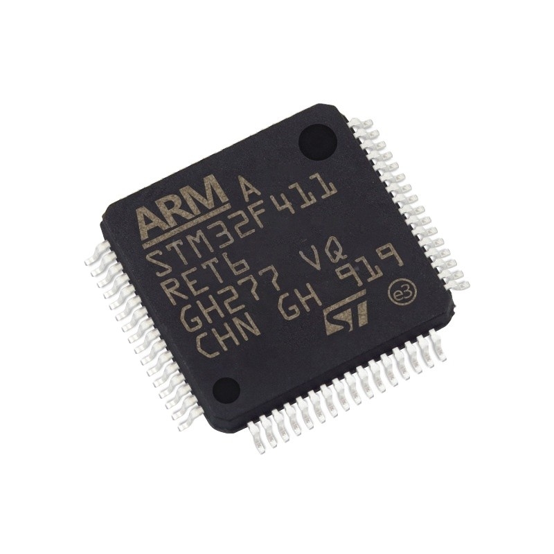 Na microplaqueta conservada em estoque STM32F411RET6 dos circuitos integrados CI do FLASH 64LQFP de IC MCU 32BIT 512KB dos microcontroladores