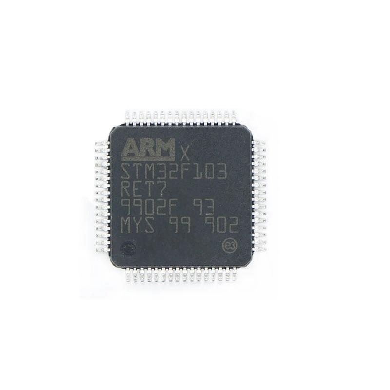 Na microplaqueta conservada em estoque STM32F103RET7 dos circuitos integrados CI do FLASH 64LQFP de IC MCU 32BIT 512KB dos microcontroladores