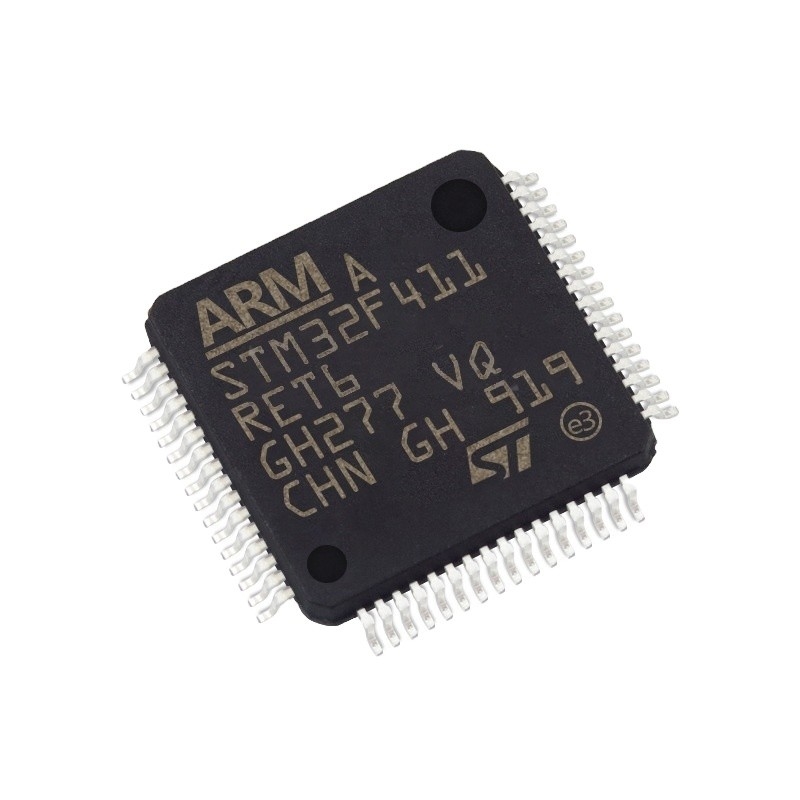 Na microplaqueta conservada em estoque STM32F411RET6 dos circuitos integrados CI do FLASH 64LQFP de IC MCU 32BIT 512KB dos microcontroladores