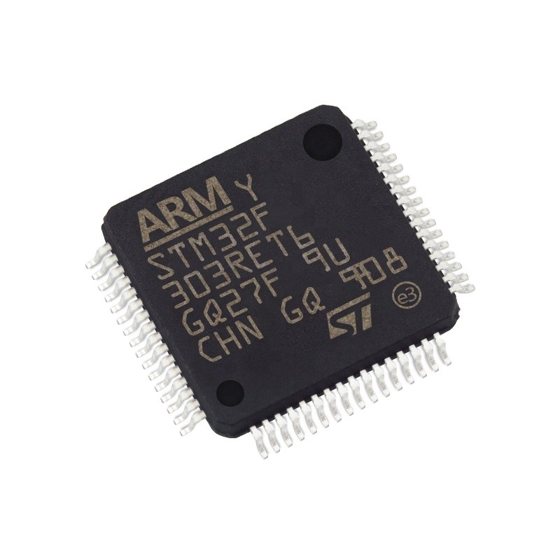 Na microplaqueta conservada em estoque STM32F303RET6 dos circuitos integrados CI do FLASH 64LQFP de IC MCU 32BIT 512KB dos microcontroladores