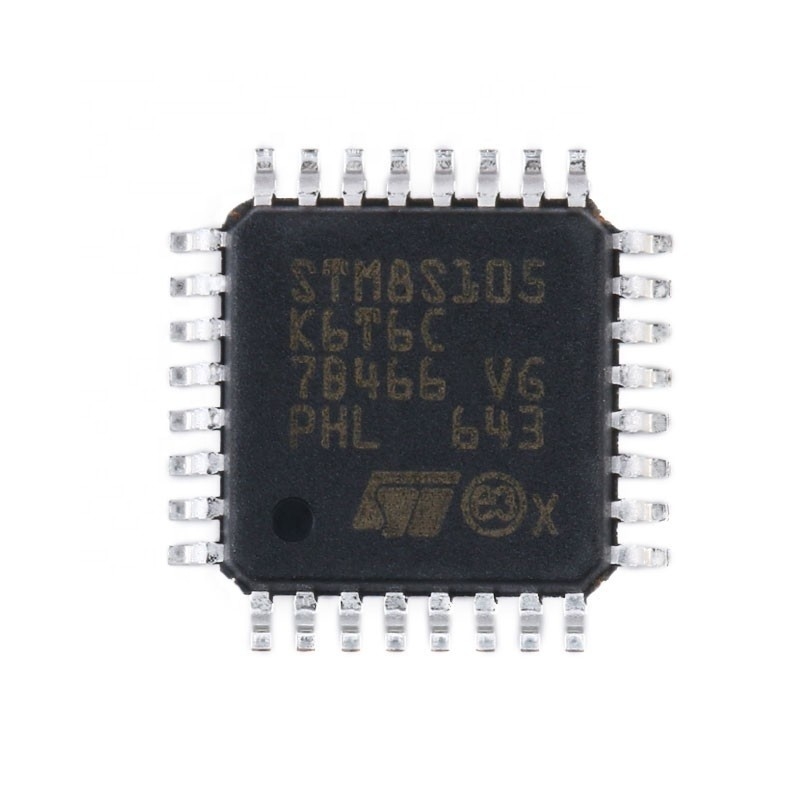 Os microcontroladores encaixados originais componentes IC da eletrônica BOM LQFP32 dos circuitos integrados de Chuangyunxinyuan lascam STM8S105K6T6C
