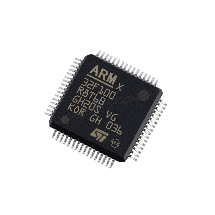 Pin instantâneo conservado em estoque novo e original STM32F100R8T6B do M3 64 do ARM Cortex de STM32F100 RISC 64KB 2.5V 3.3V