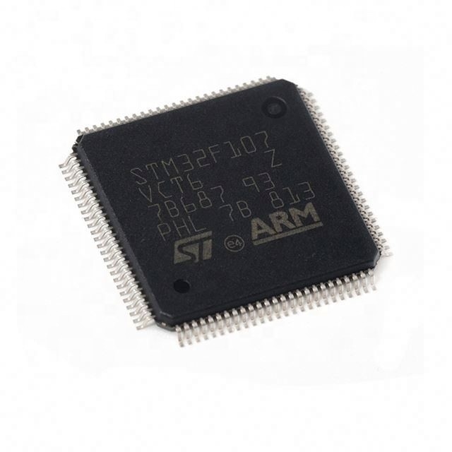 Braço Stm32 M3 Risc 256Kb 100-Pin instantâneo Lqfp Stm32F Stm32F107 Lqfp100 Stm32F107Vct6 de 32 bits de Mcu dos componentes eletrônicos