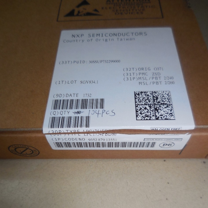 Original brandnew do microcontrolador de IC da microplaqueta do circuito integrado de LPC1754FBD80 QFP80 não utilizado